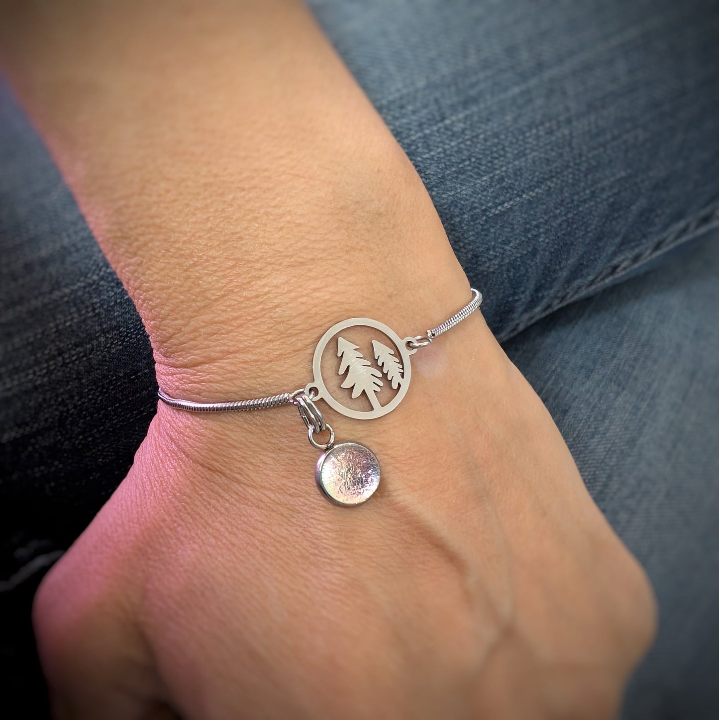 Bracelet sapins - Bijoux Le fil d'Ariane