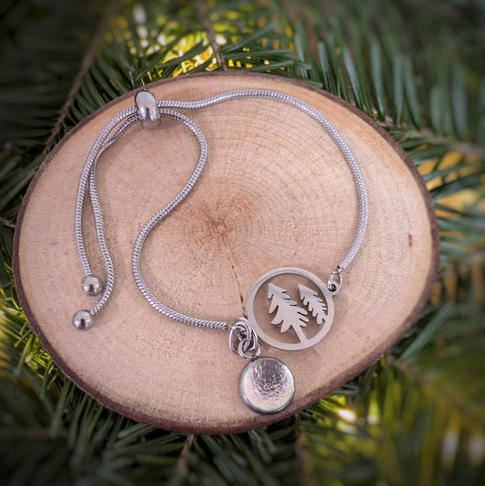 Bracelet sapins - Bijoux Le fil d'Ariane