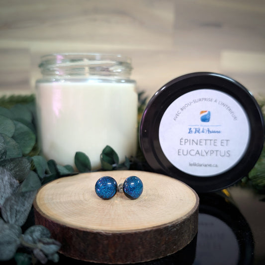 Chandelle - à - bijoux épinette et eucalyptus - Bijoux Le fil d'Ariane