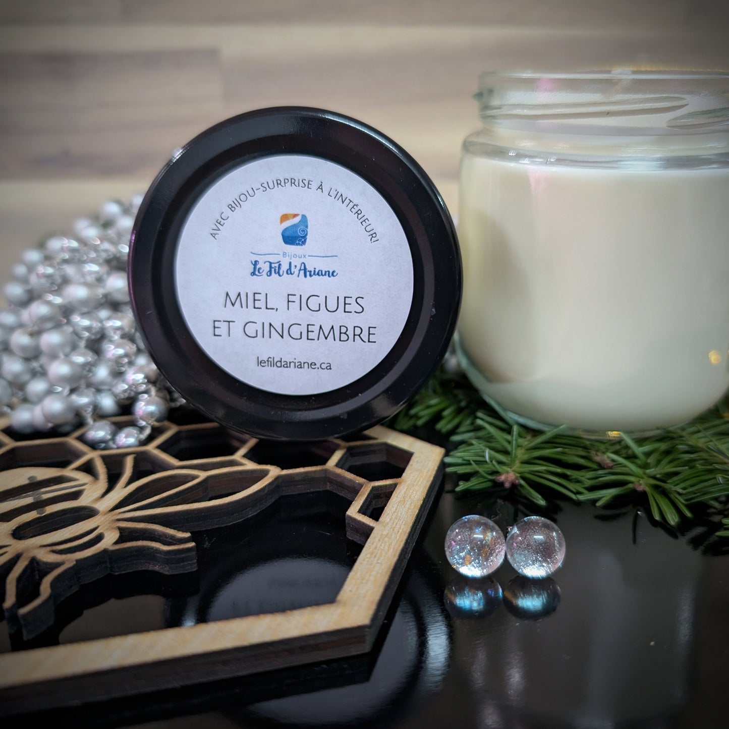 Chandelle - à - bijoux Forêt d'hiver - Bijoux Le fil d'Ariane