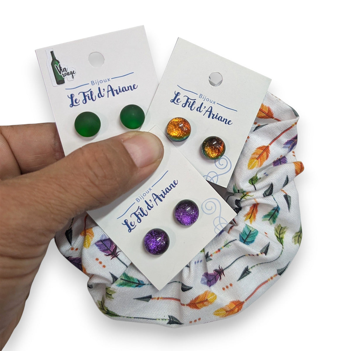 Chouchou flèches colorées - Bijoux Le fil d'Ariane