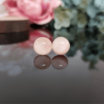 Coeur beige et vieux rose - Bijoux Le fil d'Ariane
