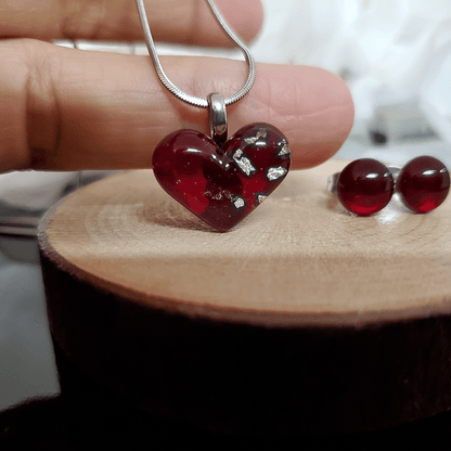 Coeur rouge - Bijoux Le fil d'Ariane