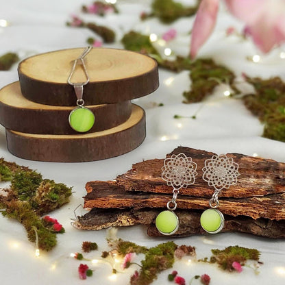 Collier et boucles d'oreilles - Vague de concours Fête au jardin - Bijoux Le fil d'Ariane