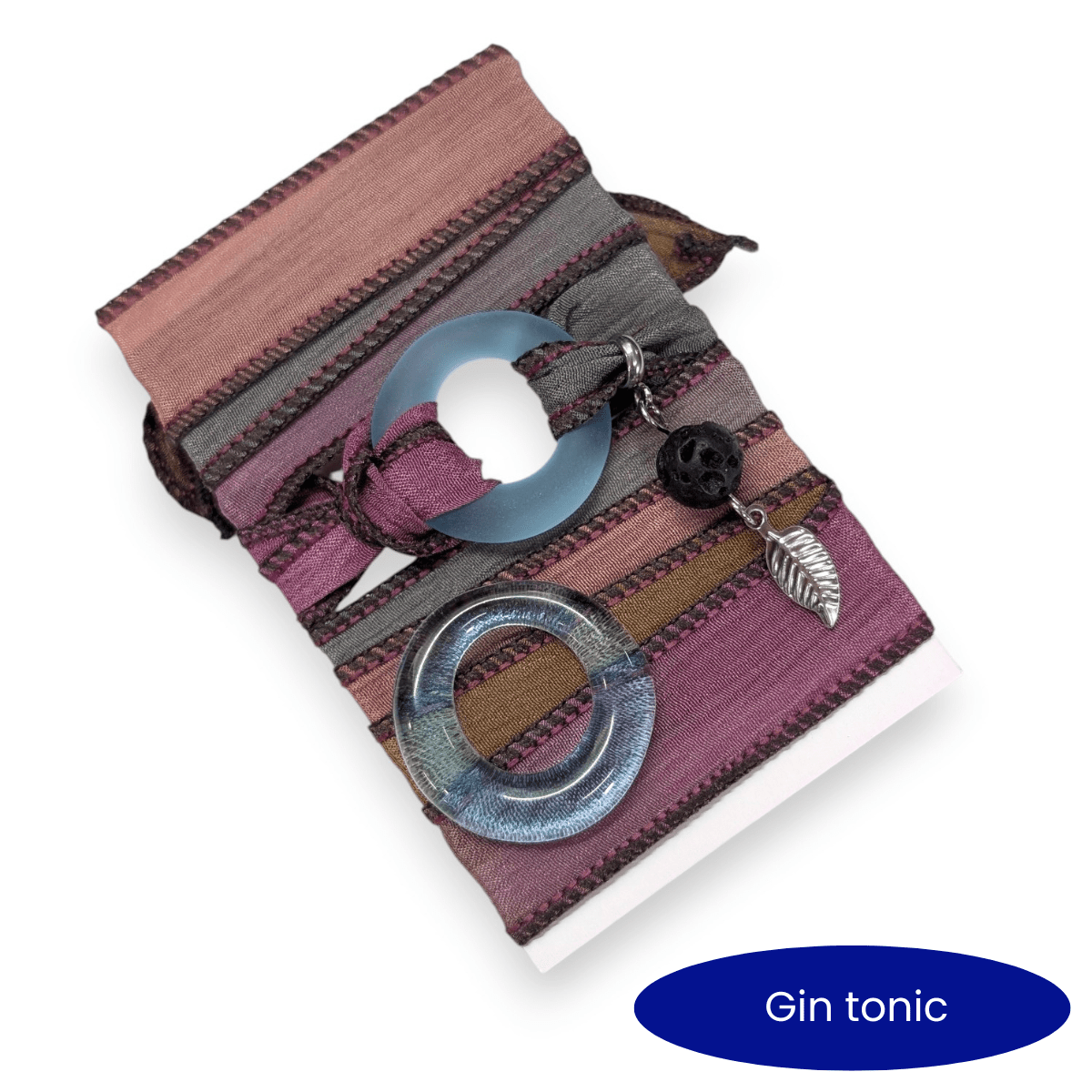 Équinoxe - Bracelet de soie à enrouler, anneau au choix - Bijoux Le fil d'Ariane