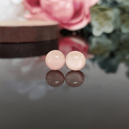 Mini coeur beige et taupe symétrique - Bijoux Le fil d'Ariane