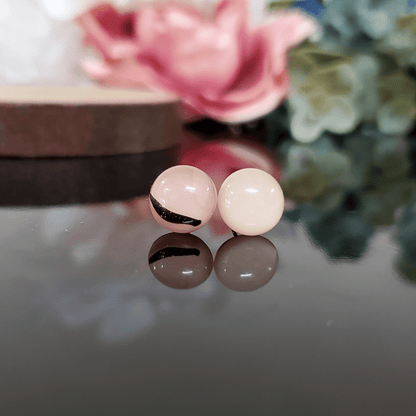 Mini coeur beige ligné - Bijoux Le fil d'Ariane