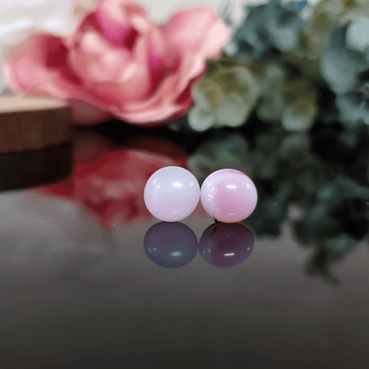 Mini coeur blanc et rose - Bijoux Le fil d'Ariane