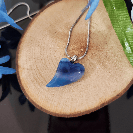 Mini coeur bleu - Bijoux Le fil d'Ariane
