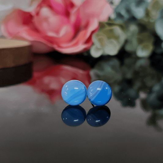 Mini coeur bleu - Bijoux Le fil d'Ariane