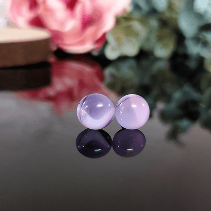 Mini coeur rose et mauve - Bijoux Le fil d'Ariane