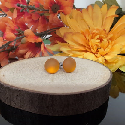 [ NOUVEAUTÉ ] Puces citrouille, mat et lustré - Bijoux Le fil d'Ariane