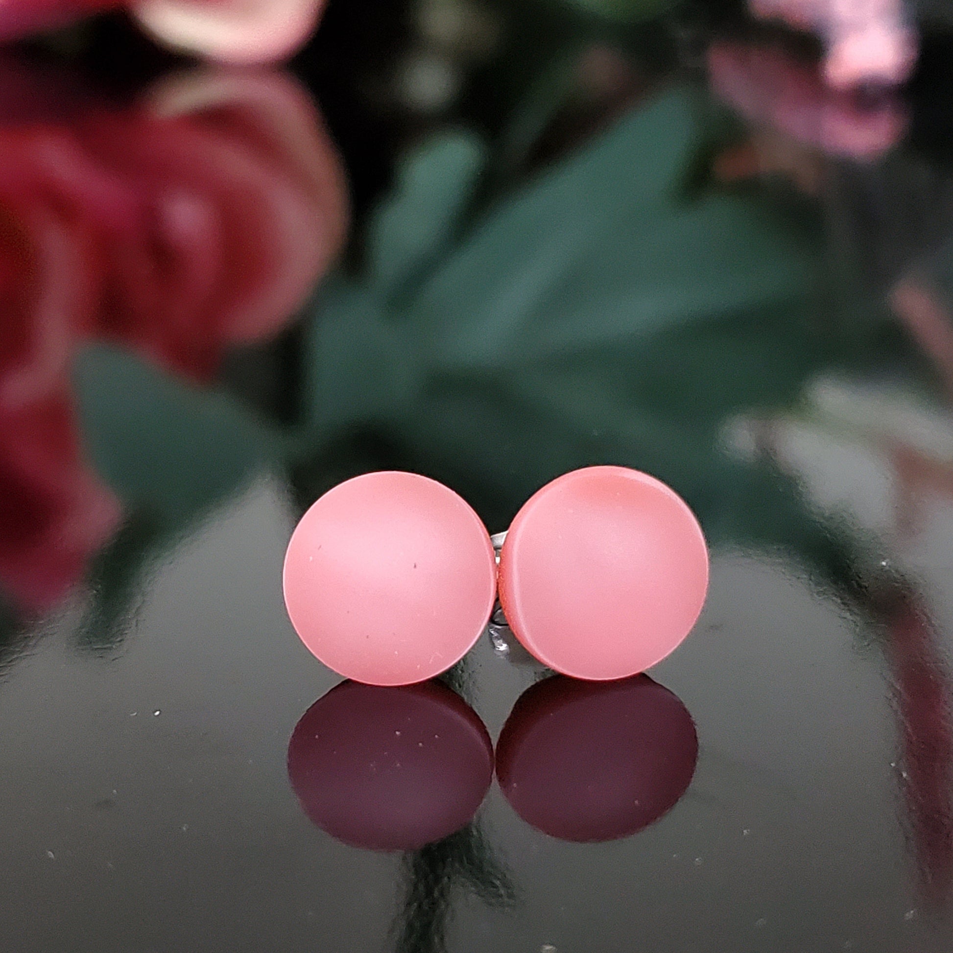 Puces d'oreille Gomme Balloune - mat ou lustré - Bijoux Le fil d'Ariane