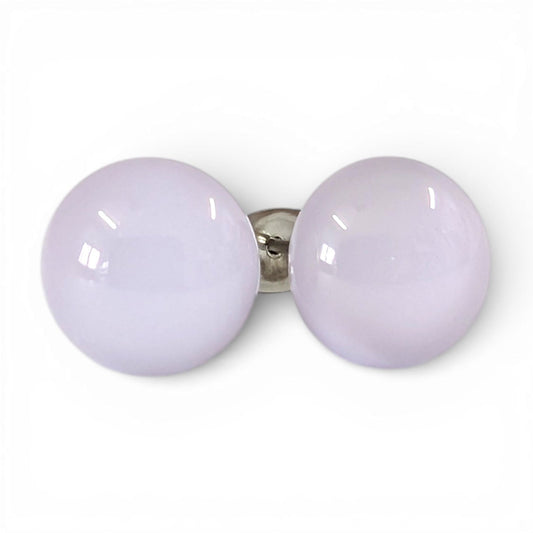 Puces d'oreille Lilas - mat ou lustré - Bijoux Le fil d'Ariane