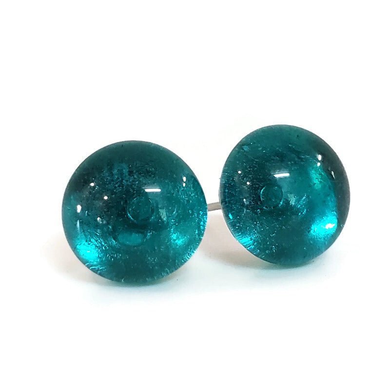 Puces d'oreilles Océan - mat ou lustré - Bijoux Le fil d'Ariane