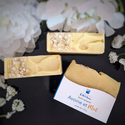 Savon artisanal Avoine et miel - Bijoux Le fil d'Ariane