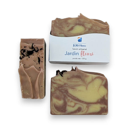 Savon artisanal Jardin fleuri - Bijoux Le fil d'Ariane
