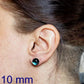 +/- 10 mm, Boucles d'oreilles dépareillées, verre fusion #94 - Bijoux Le fil d'Ariane