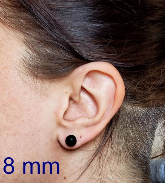 +/- 12 mm, Boucles d'oreilles dépareillées, verre fusion #9 - Bijoux Le fil d'Ariane