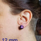 +/- 12 mm, Boucles d'oreilles dépareillées, verre fusion #91 - Bijoux Le fil d'Ariane