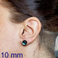+/- 8 mm, Boucles d'oreilles dépareillées, verre fusion #85 - Bijoux Le fil d'Ariane