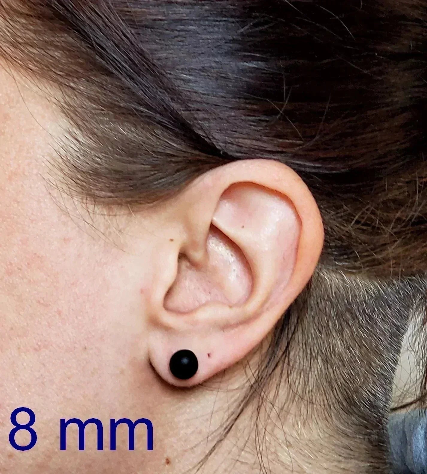 +/- 8 mm, Boucles d'oreilles dépareillées, verre fusion #89 - Bijoux Le fil d'Ariane