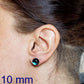 +/- 9 mm, Boucles d'oreilles dépareillées, verre fusion #18 - Bijoux Le fil d'Ariane