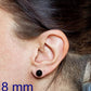 +/- 9 mm, Boucles d'oreilles dépareillées, verre fusion #38 - Bijoux Le fil d'Ariane