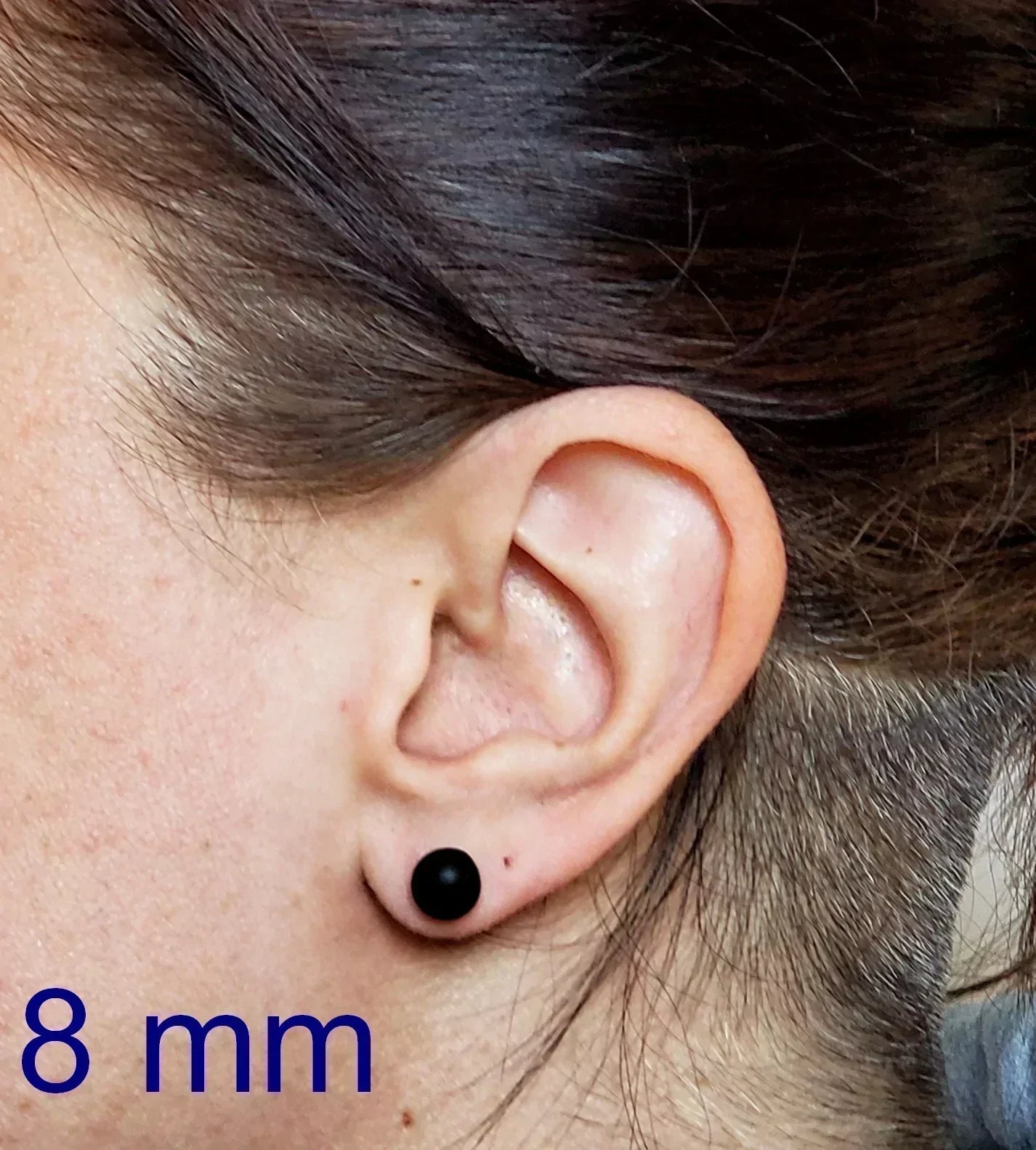 +/- 9 mm, Boucles d'oreilles dépareillées, verre fusion #38 - Bijoux Le fil d'Ariane