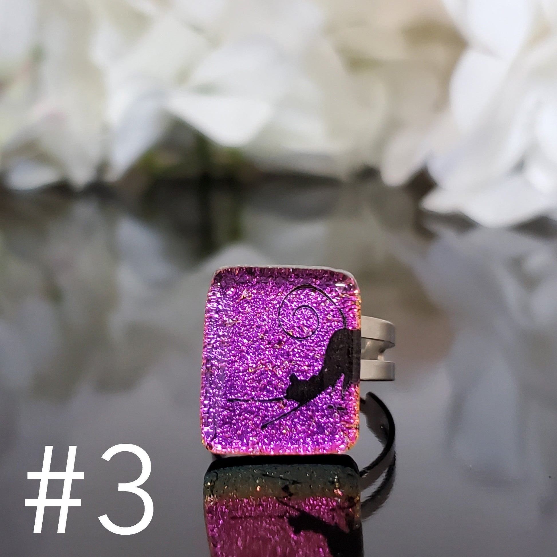 Ring Bague Chat Or Rose Fuchsia Pink Cat Ring – Bijoux Le Fil D'Ariane