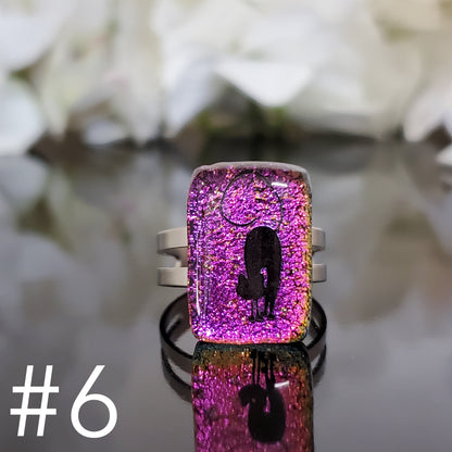 Bague chat rose fushia - Bijoux Le fil d'Ariane