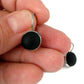Boucles d'oreille leviers Black Velvet (noir mat), verre recyclé - Bijoux Le fil d'Ariane