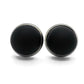 Boucles d'oreilles cabochon Black Velvet (noir) - mat ou lustré - Bijoux Le fil d'Ariane