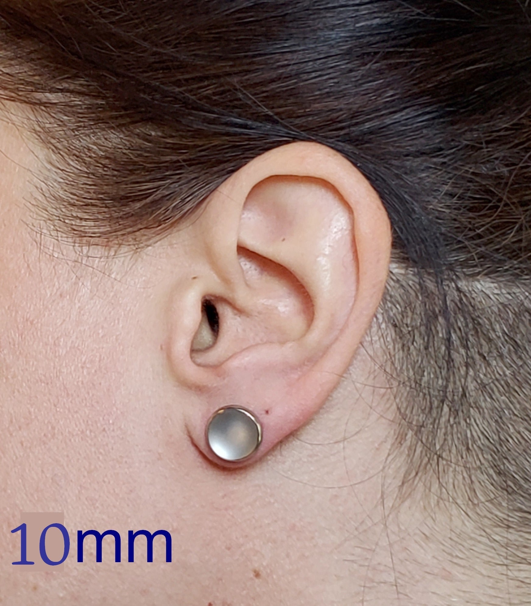 Boucles d'oreilles cabochon Microbrasserie (brun) - mat ou lustré - Bijoux Le fil d'Ariane
