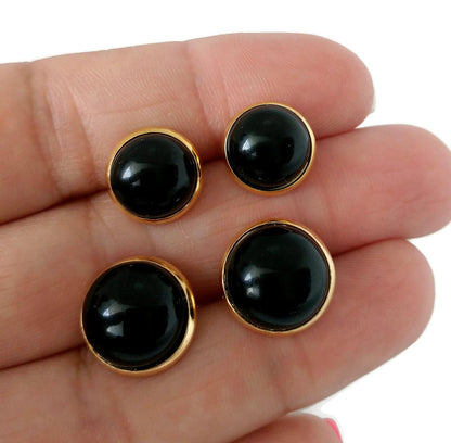 Boucles d'oreilles cabochons white russian - mat seulement - Bijoux Le fil d'Ariane