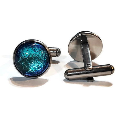 Boutons manchettes (verre neuf) - Bijoux Le fil d'Ariane