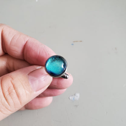 Boutons manchettes (verre neuf) - Bijoux Le fil d'Ariane