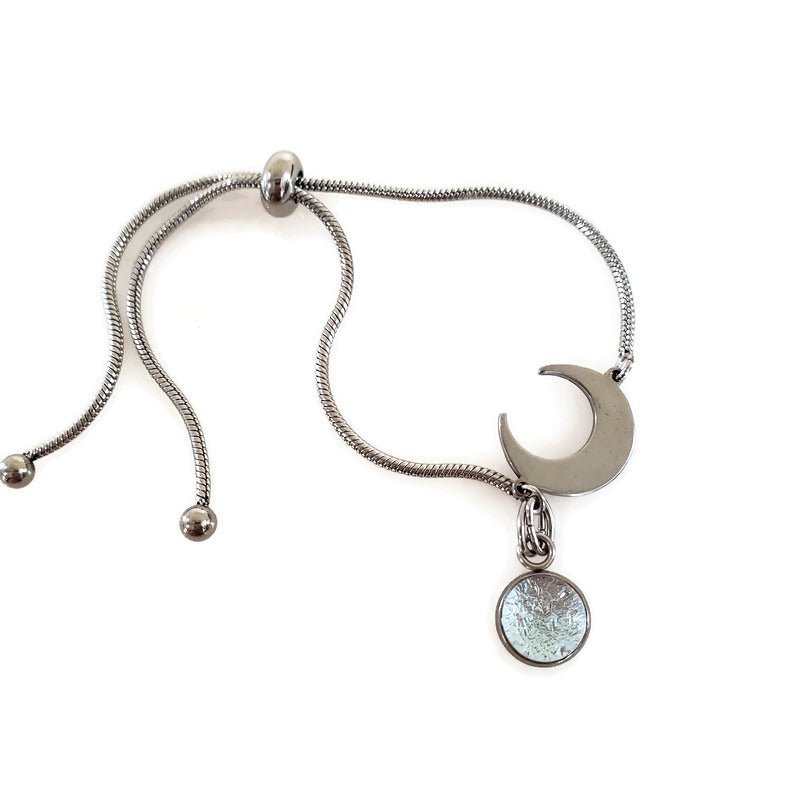 Bracelet ajustable lune - Bijoux Le fil d'Ariane