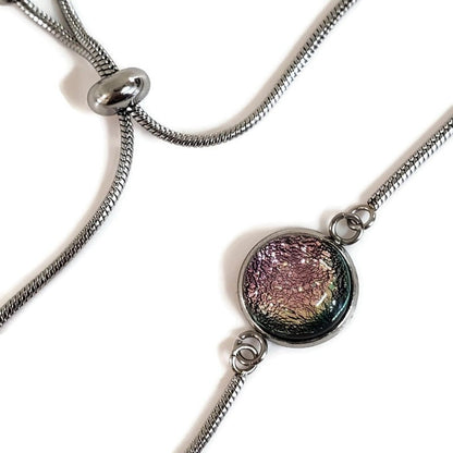 Bracelet ajustable rose - Bijoux Le fil d'Ariane