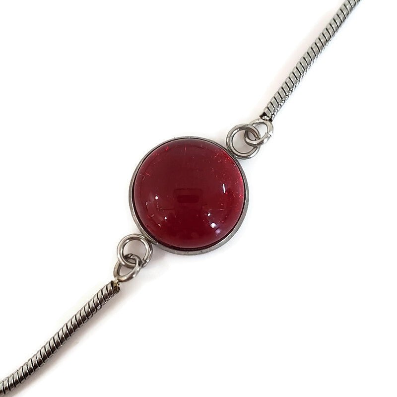 Bracelet ajustable rouge vif - Bijoux Le fil d'Ariane