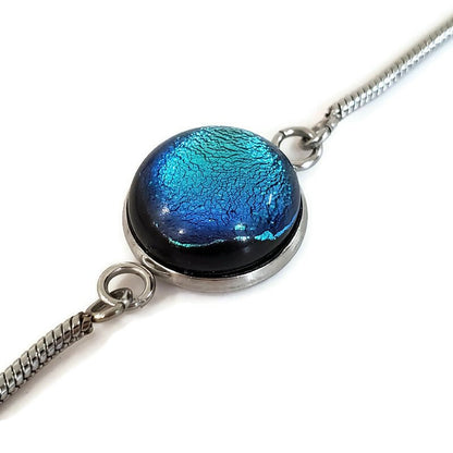 Bracelet ajustable turquoise - Bijoux Le fil d'Ariane