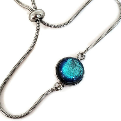 Bracelet ajustable turquoise - Bijoux Le fil d'Ariane