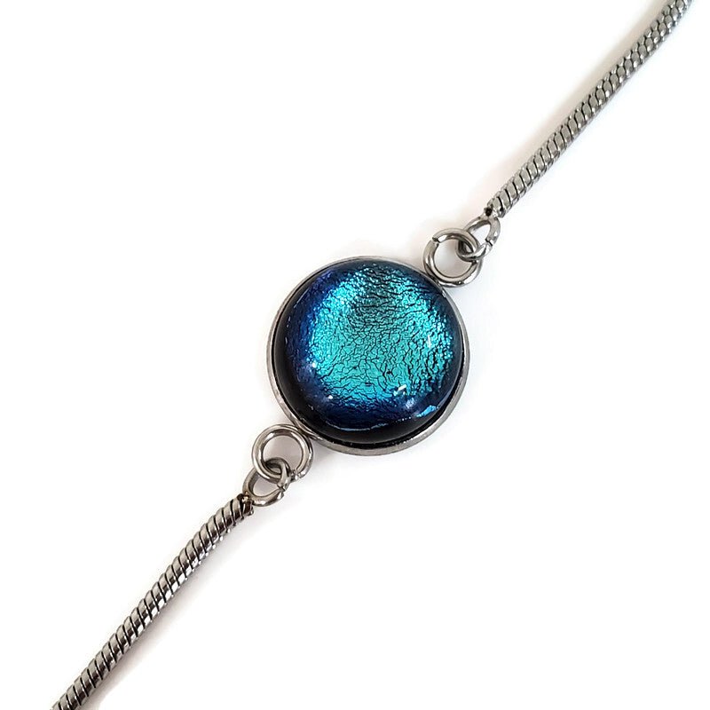Bracelet ajustable turquoise - Bijoux Le fil d'Ariane