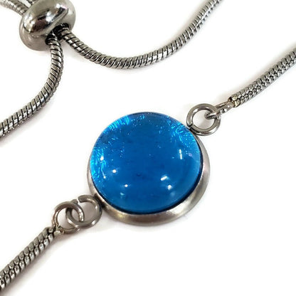 Bracelet ajustable turquoise transparent - Bijoux Le fil d'Ariane