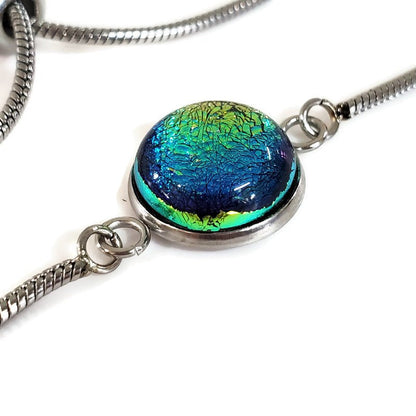 Bracelet ajustable vert-doré - Bijoux Le fil d'Ariane