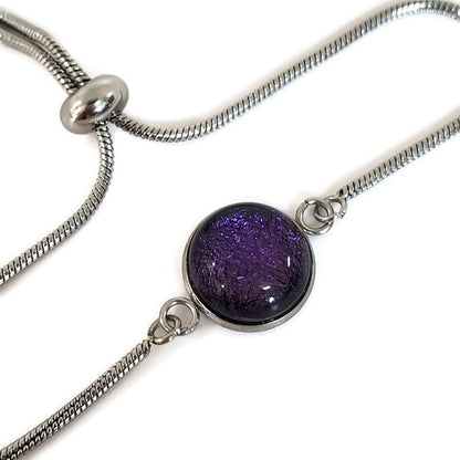 Bracelet ajustable violet - Bijoux Le fil d'Ariane