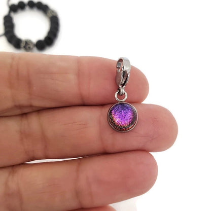 Breloque amovible pour bracelet - verre neuf - plusieurs couleurs - Bijoux Le fil d'Ariane