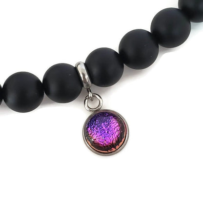 Breloque permanente pour bracelet - verre neuf - plusieurs couleurs - Bijoux Le fil d'Ariane