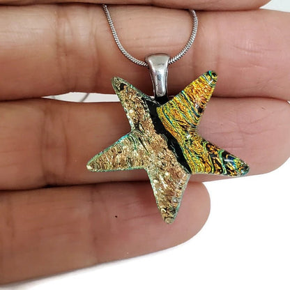 Étoile, doré et noir - Bijoux Le fil d'Ariane