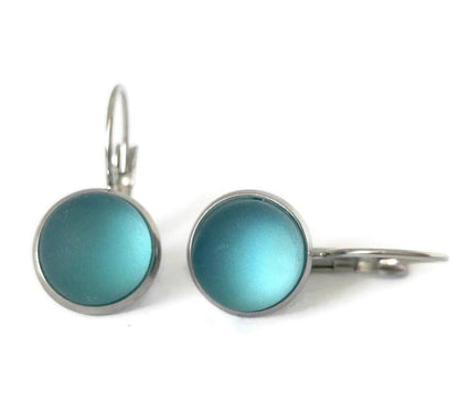 Gin tonic-verre mat-boucles d'oreilles à leviers - Bijoux Le fil d'Ariane